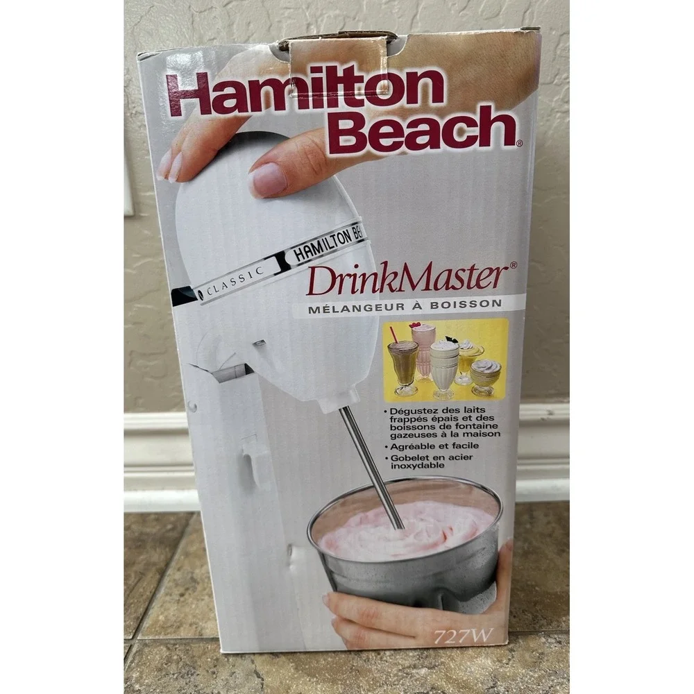 Vintage Hamilton Beach Drink Master Classic Model 727W Milkshake Mixer White